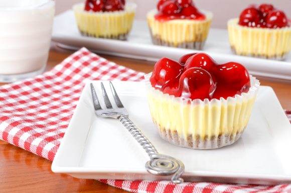 Mini Cherry Cheesecakes