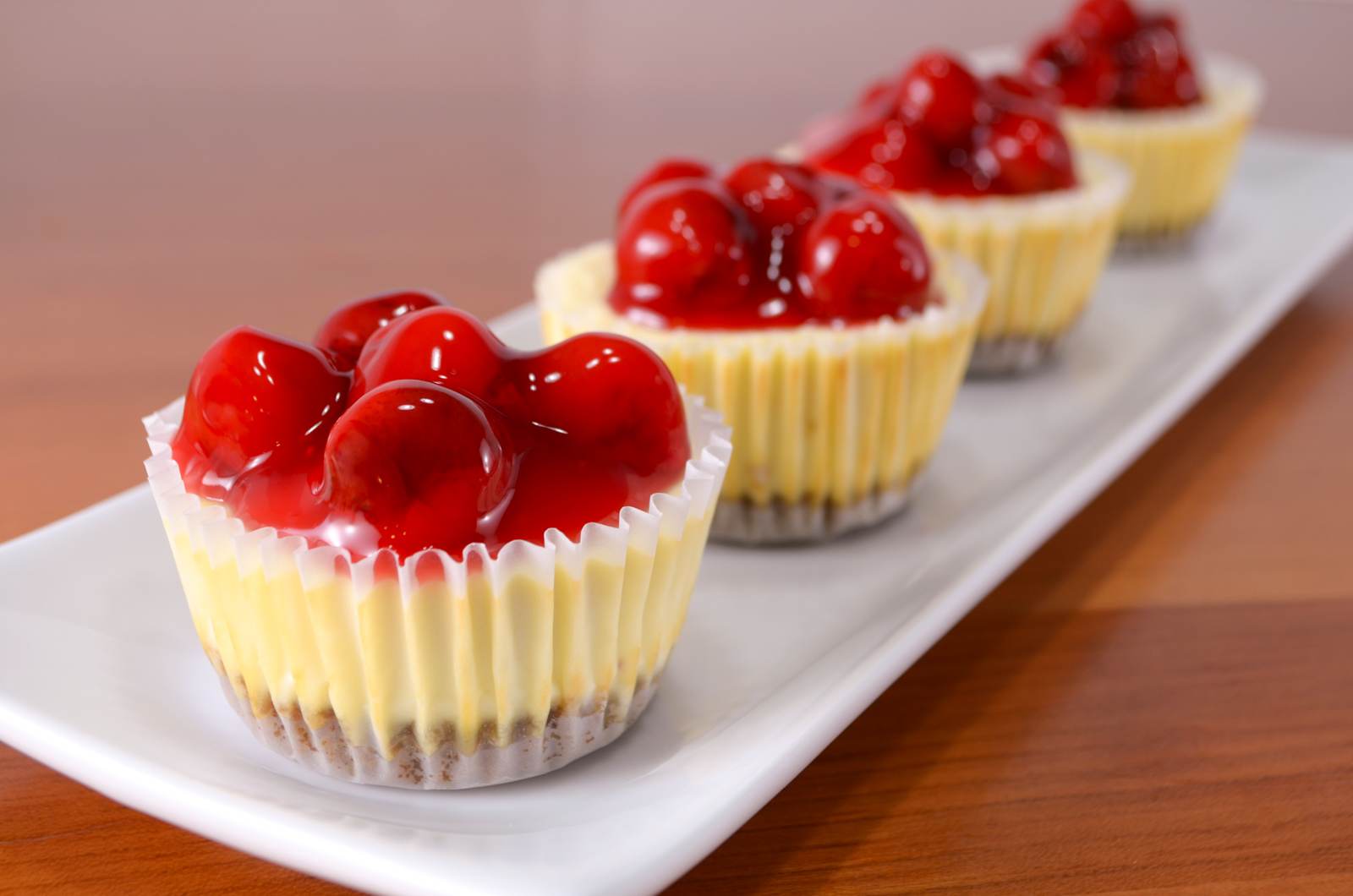 Mini Cherry Cheesecakes