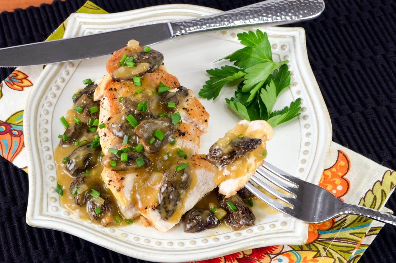 Roasted Chicken Breasts with Morel Mushroom Pan Sauce