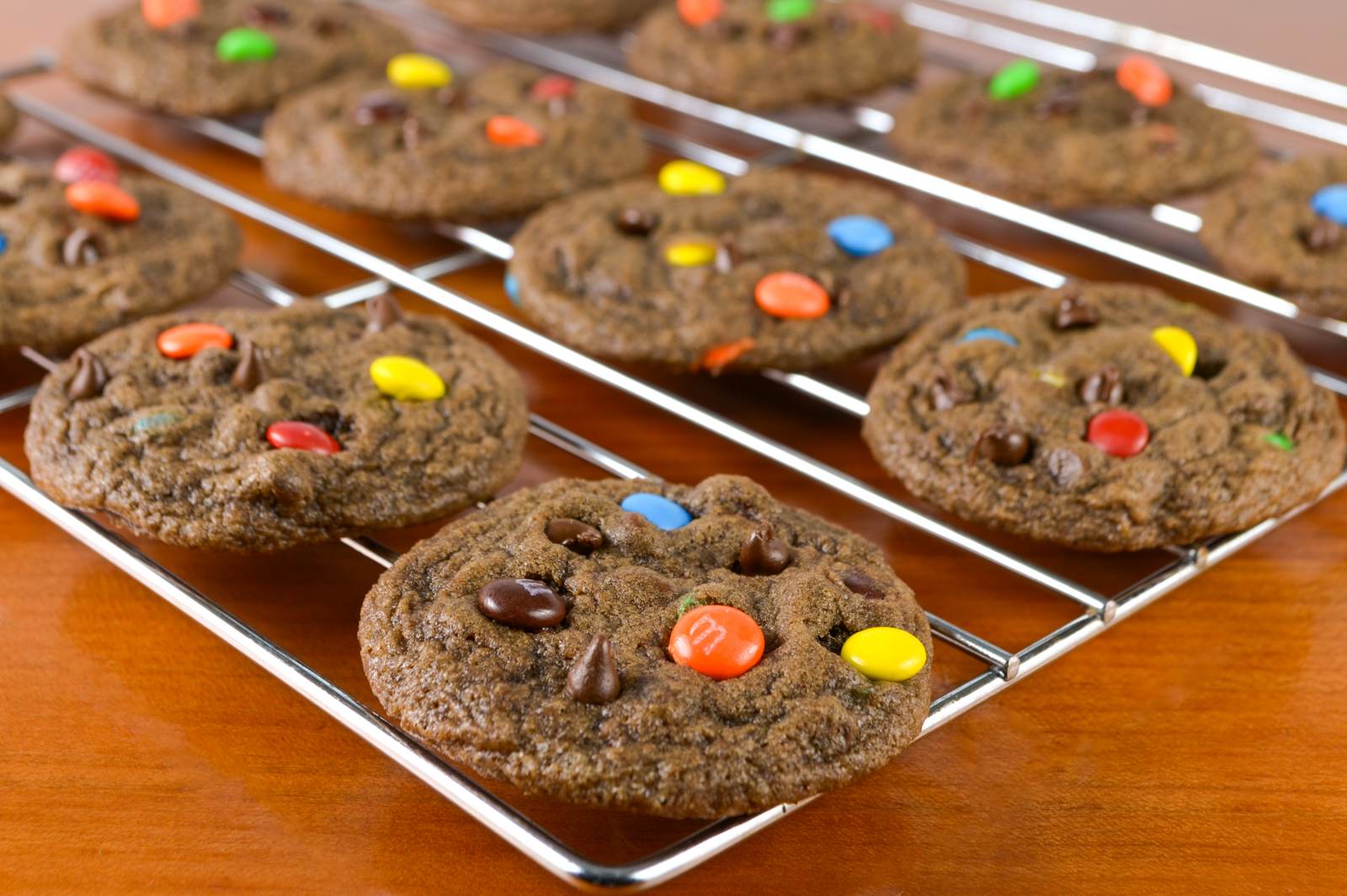 Mini Chocolate M&M Cookies