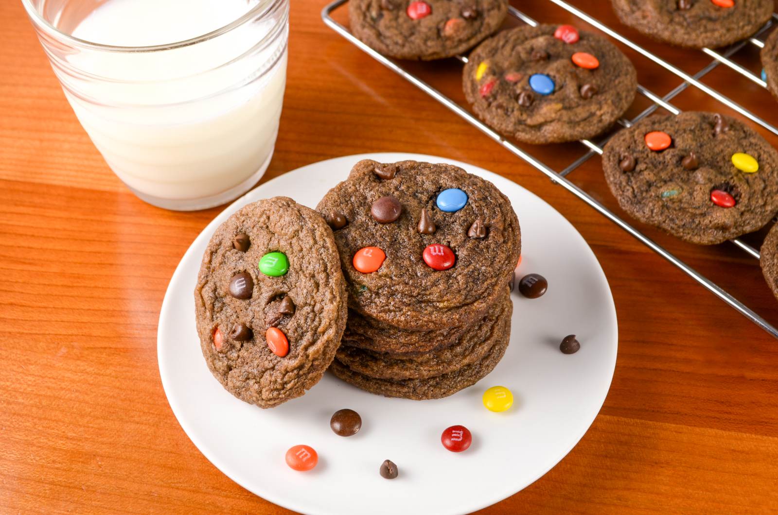 Mini Chocolate M&M Cookies