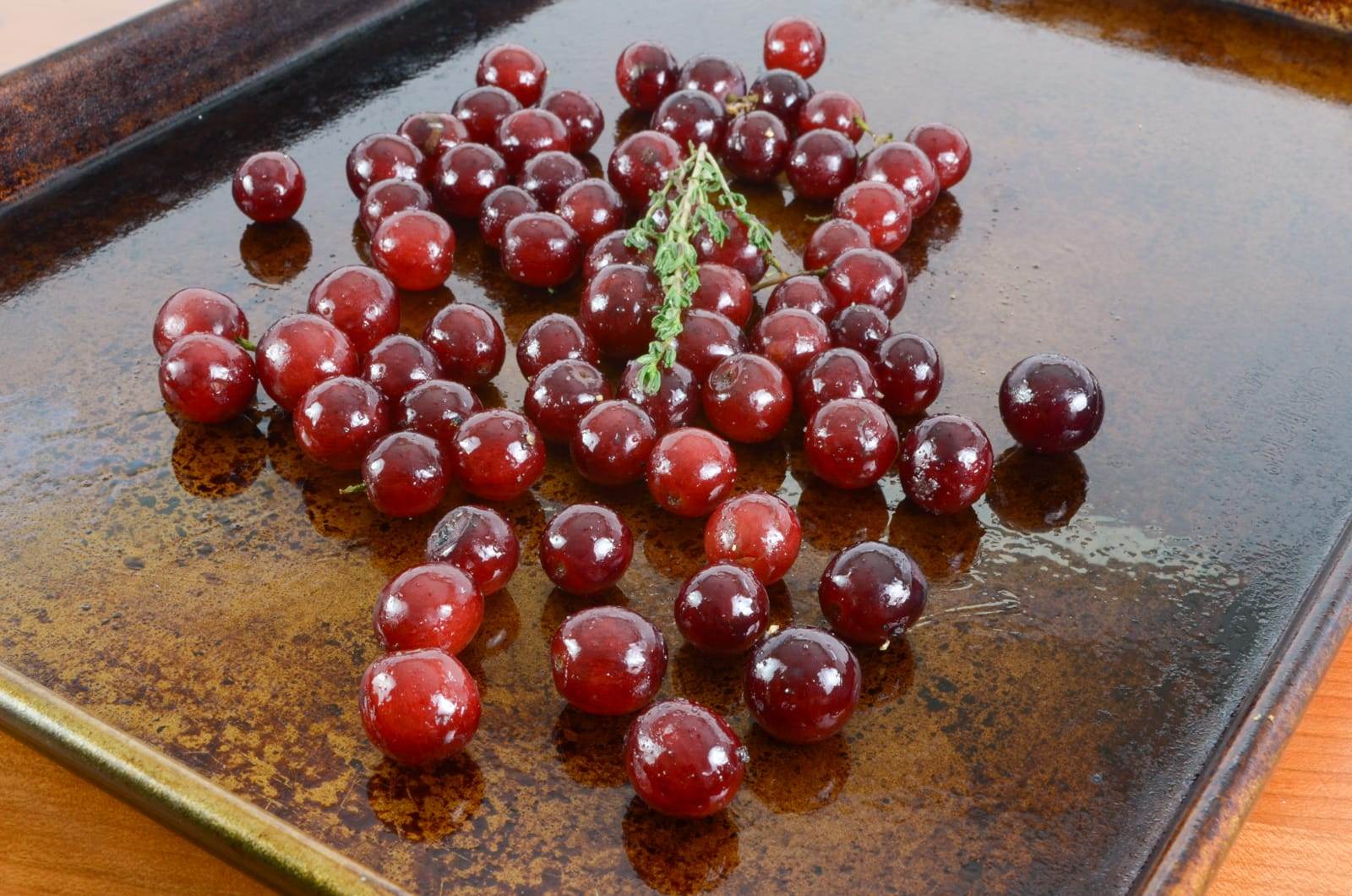 Roasted Grape and Brie Crostini