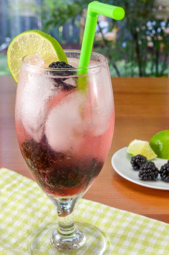 Blackberry Lime Vodka Fizz