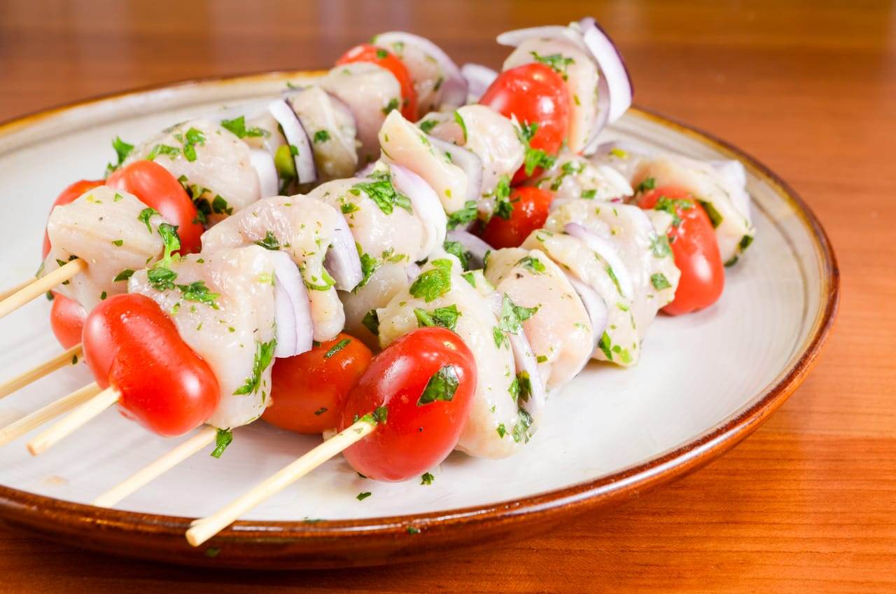 Grilled Chimichurri Chicken Skewers