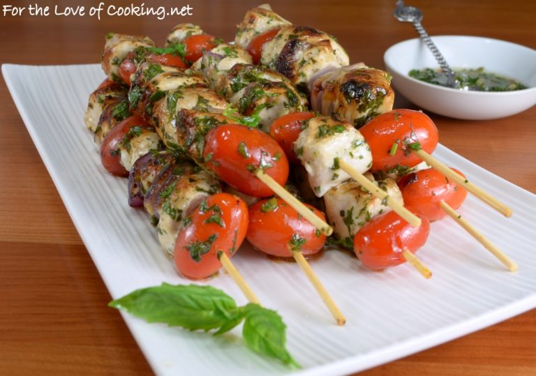 Grilled Chimichurri Chicken Skewers For The Love Of Cooking 