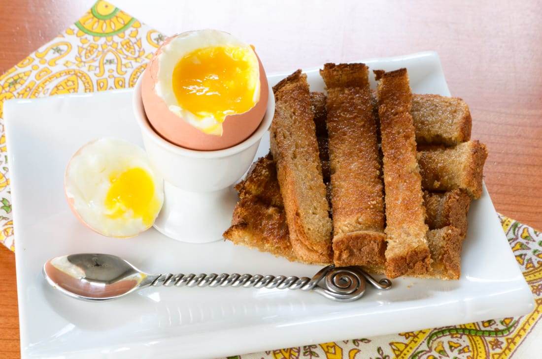 Soft Boiled Egg with Buttery Toast "Soldiers"