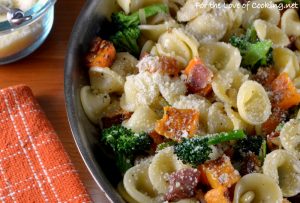 Orecchiette Pasta with Bacon, Butternut Squash, and Broccoli