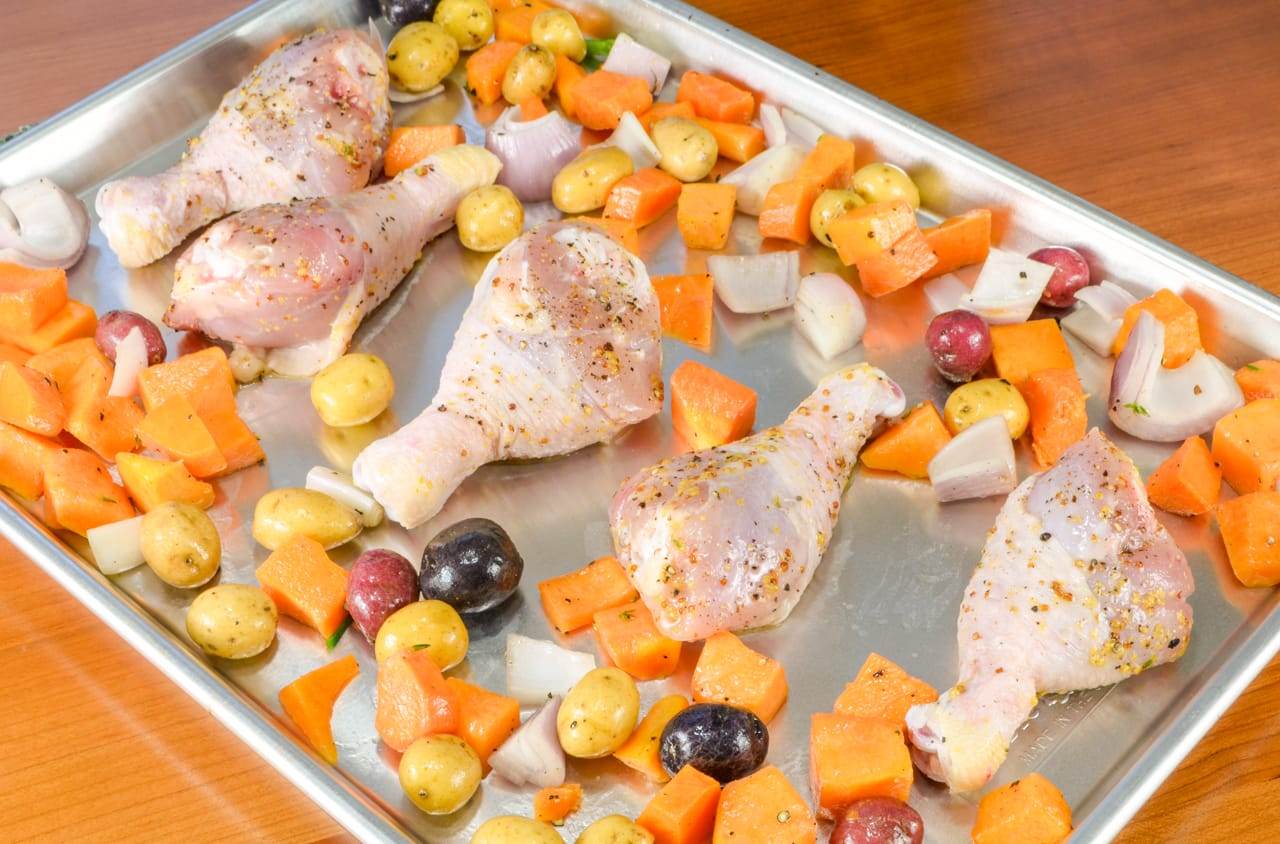 Sheet Pan Maple-Mustard Roasted Chicken