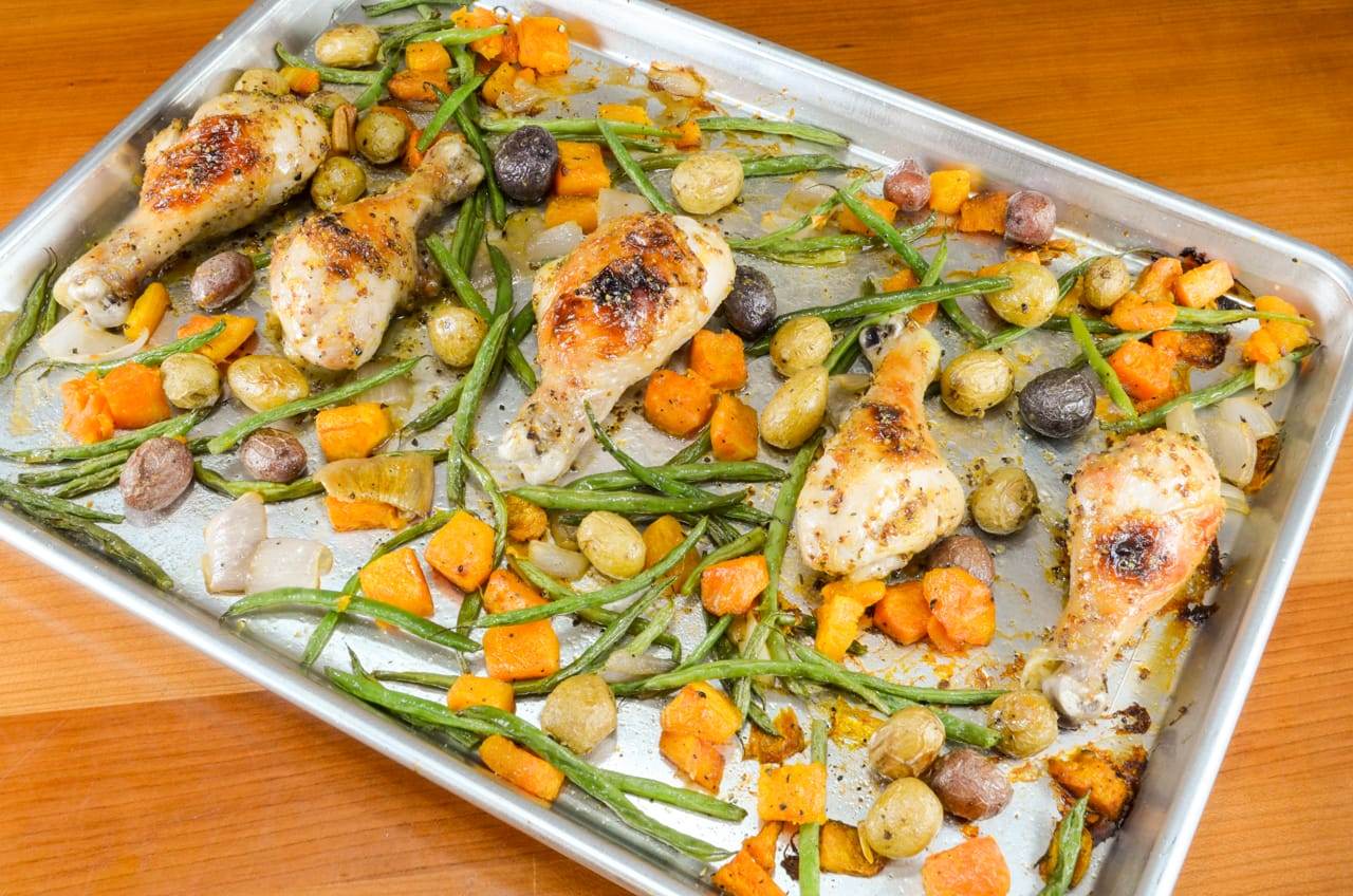 Sheet Pan Maple-Mustard Roasted Chicken