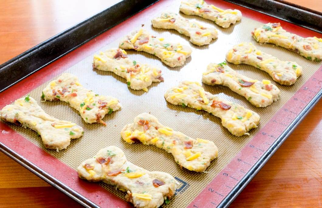 Apple, Bacon, and Cheddar Dog Treats