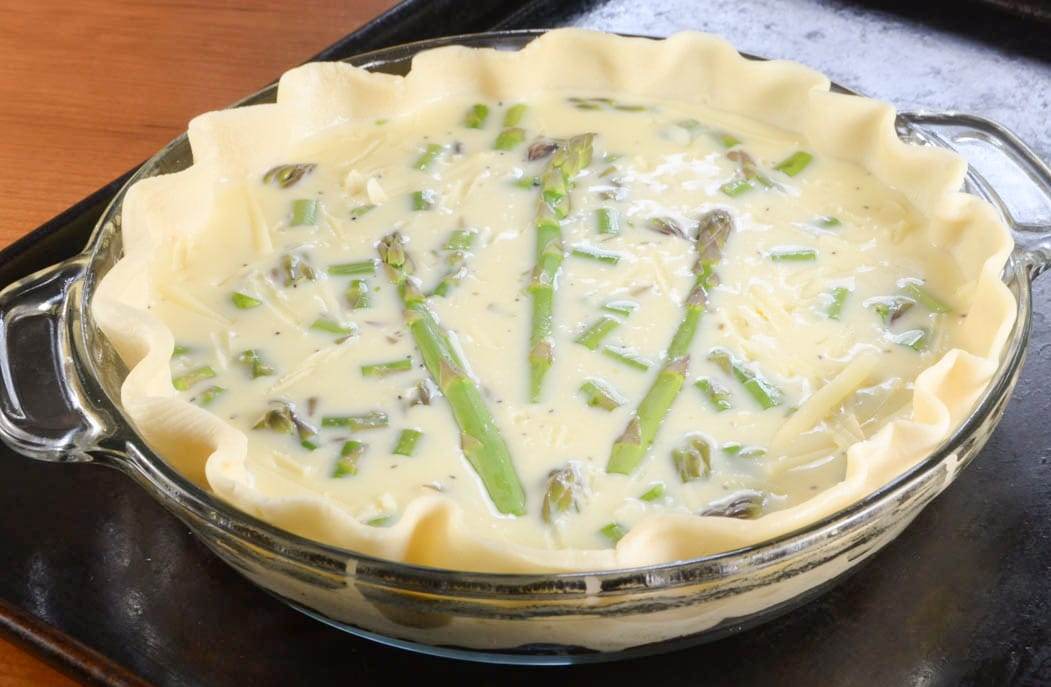 Asparagus and Gruyere Quiche