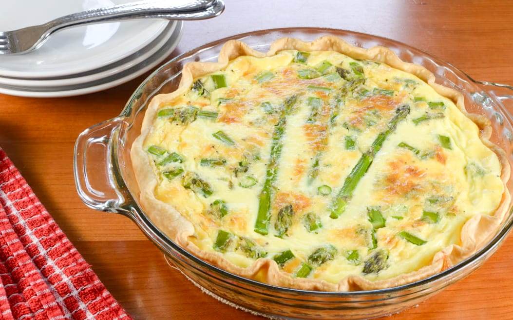 Asparagus and Gruyere Quiche