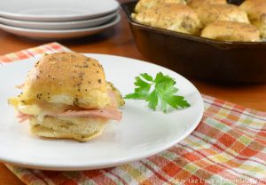 Caramelized Ham & Swiss Sliders