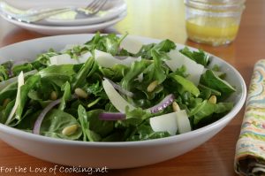 Arugula and Shaved Parmesan Salad with Lemon Vinaigrette