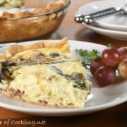 Bacon, Asparagus, and Mushroom Quiche with Gruyere and Fontina