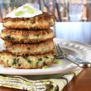 Mashed Potato Pancakes with Gruyere, Spinach, and Bacon