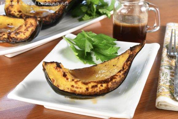 Roasted Acorn Squash with Apple Cider Drizzle