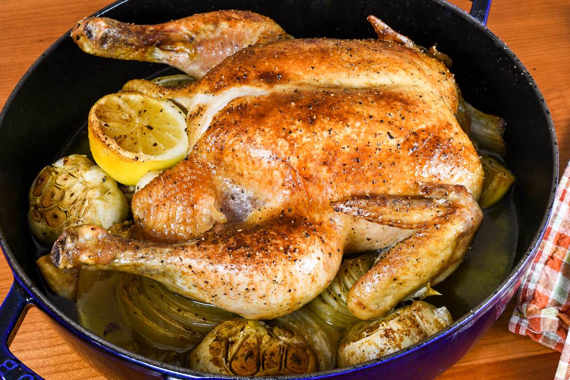 Slow-Roasted Garlic Chicken