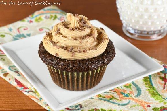 Chocolate Cupcakes with Peanut Butter Frosting