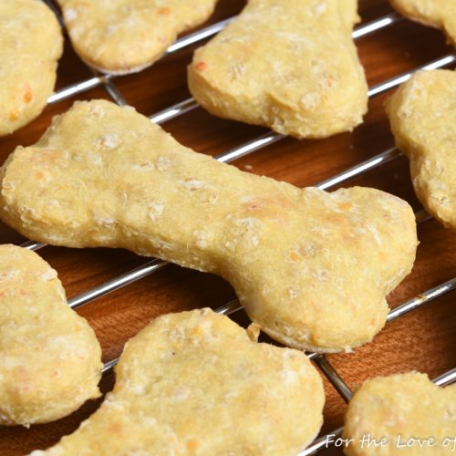 Chicken, Cheddar, and Brown Rice Dog Treats | For the Love of Cooking