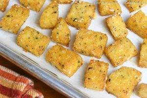 Baked Polenta Croutons