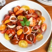 Marinated Grape Tomatoes with Shallot and Garlic