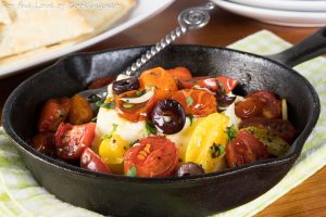 Baked Feta with Tomatoes, Olives, and Garlic