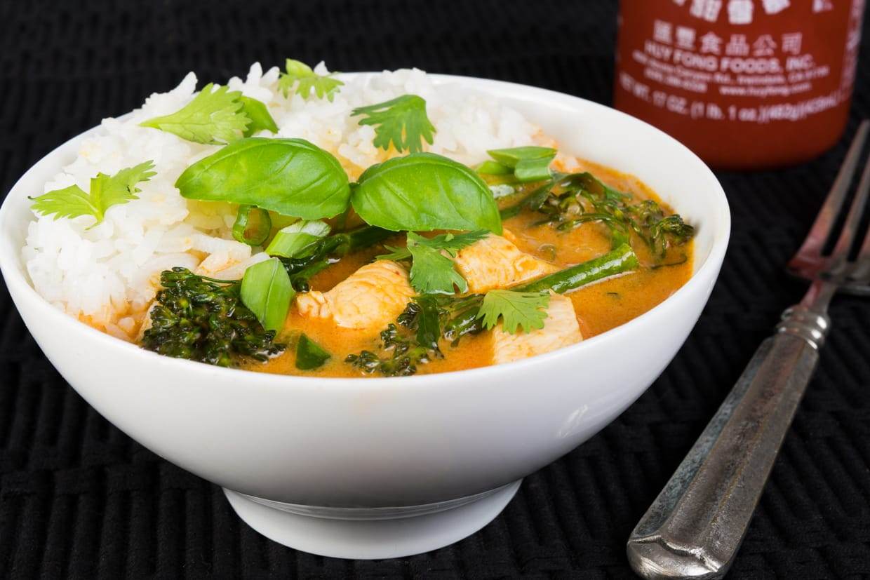 Thai Red Curry with Chicken and Broccolini