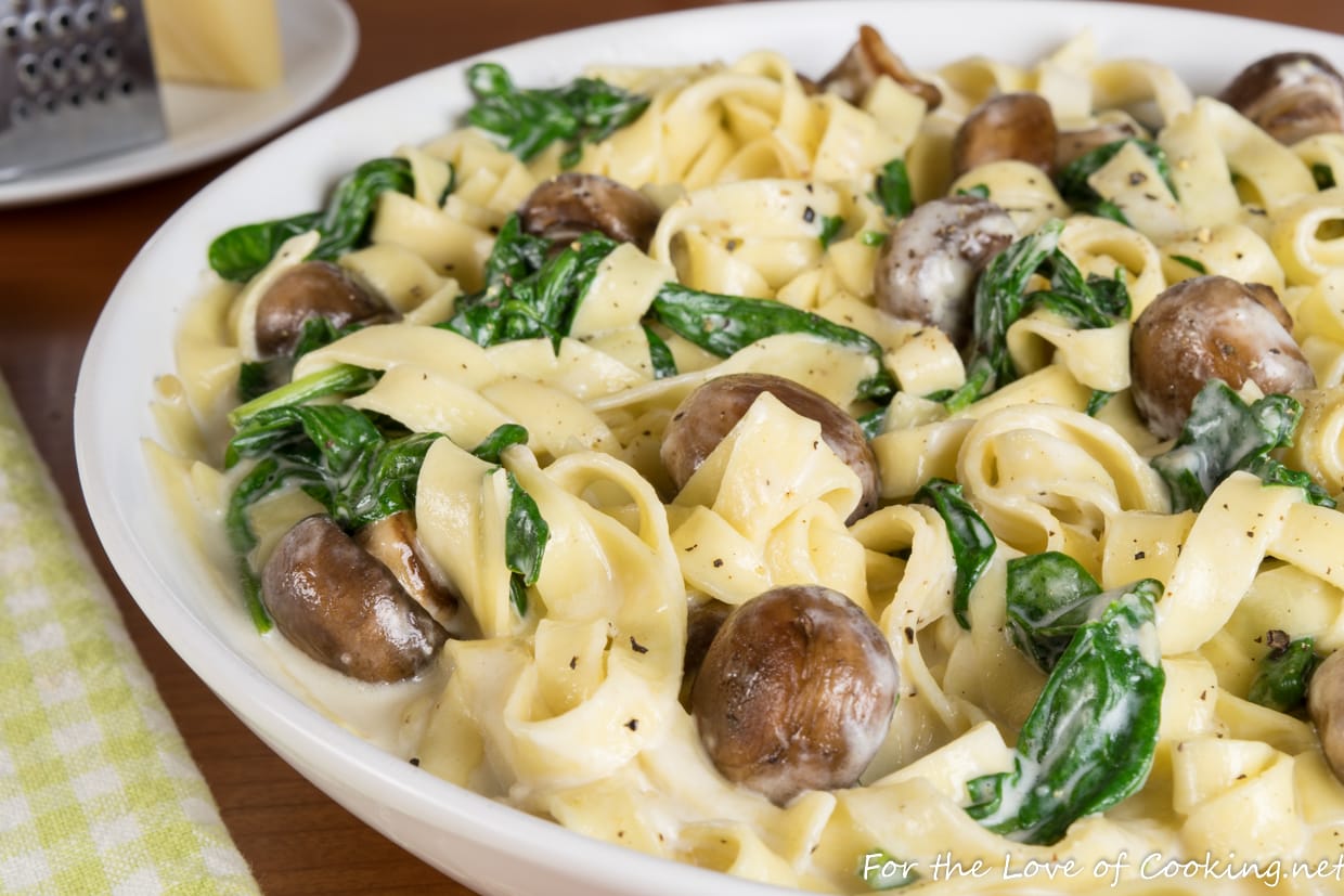 Fettuccine Alfredo With Button Mushrooms Spinach For The Love Of Cooking,Santoku Knife Uses