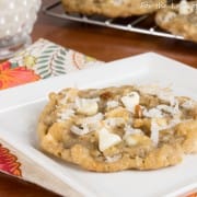 Toasted Coconut, White Chocolate, and Toffee Cookies