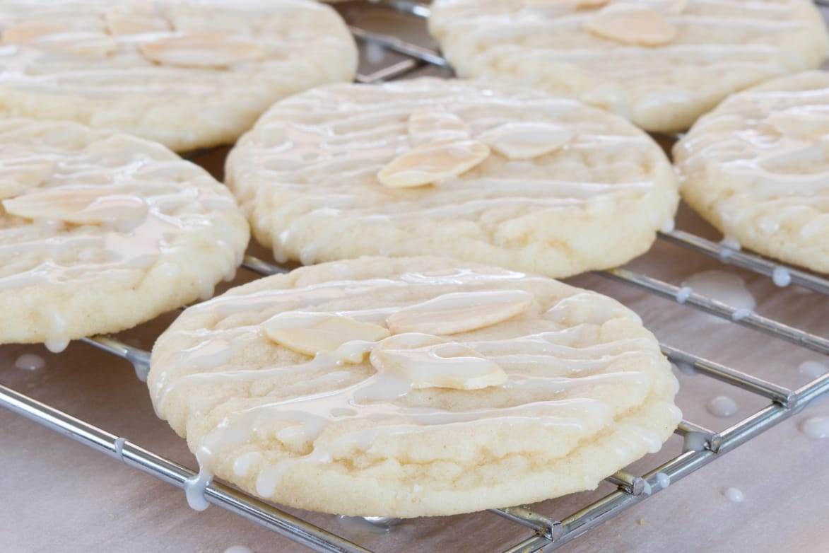 Glazed Almond Cookies