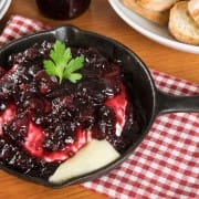Baked Brie with Cranberry Balsamic Compote