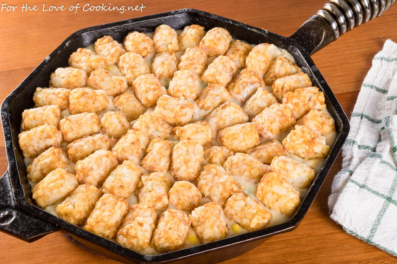 Skillet Tater Tot Chicken Pot Pie