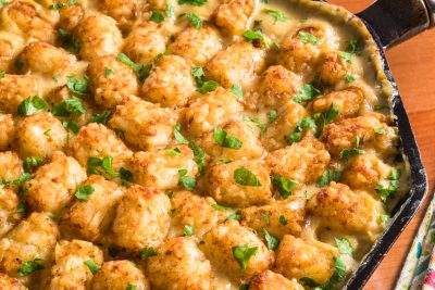 Skillet Tater Tot Chicken Pot Pie