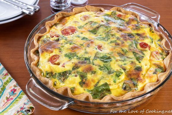 BLT Quiche | For the Love of Cooking