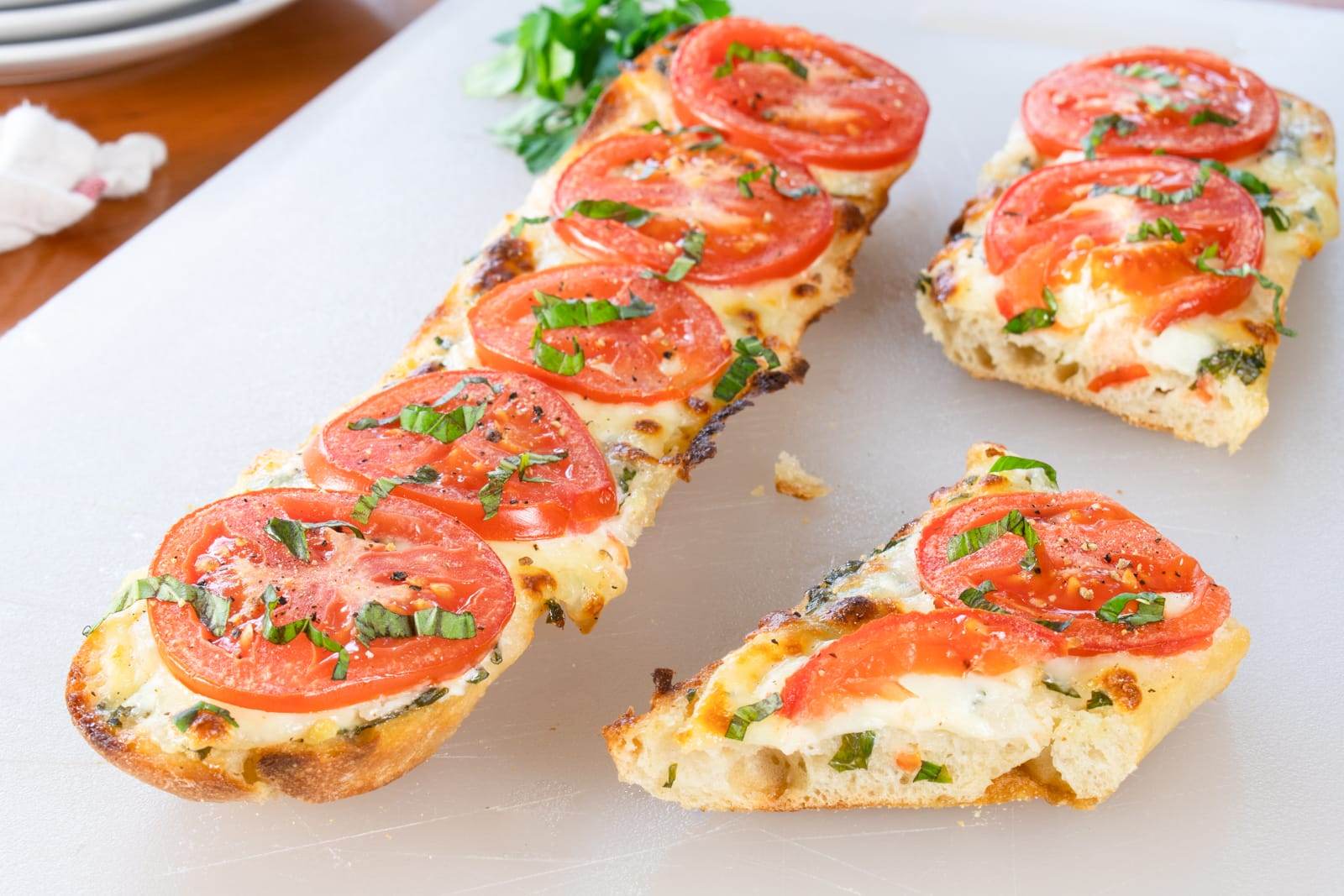 Open-Faced Tomato and Mozzarella Sandwich with Basil Aioli