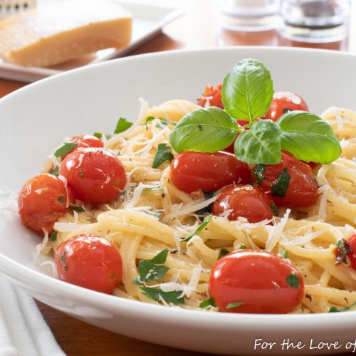 Garlic Butter and Burst Tomato Spaghetti with Fresh Herbs | For the Love of  Cooking