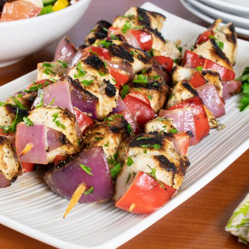 Greek Chicken Kebabs | For the Love of Cooking