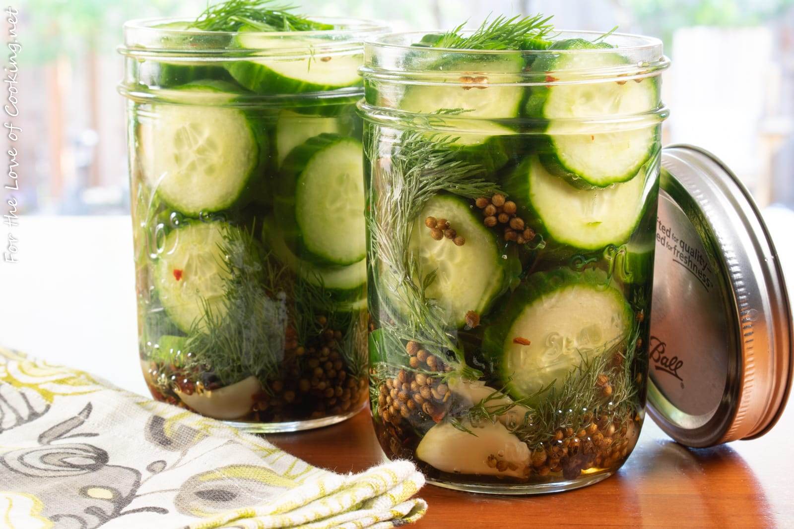 Quick Refrigerator Spicy GarlicDill Pickles For the Love of Cooking