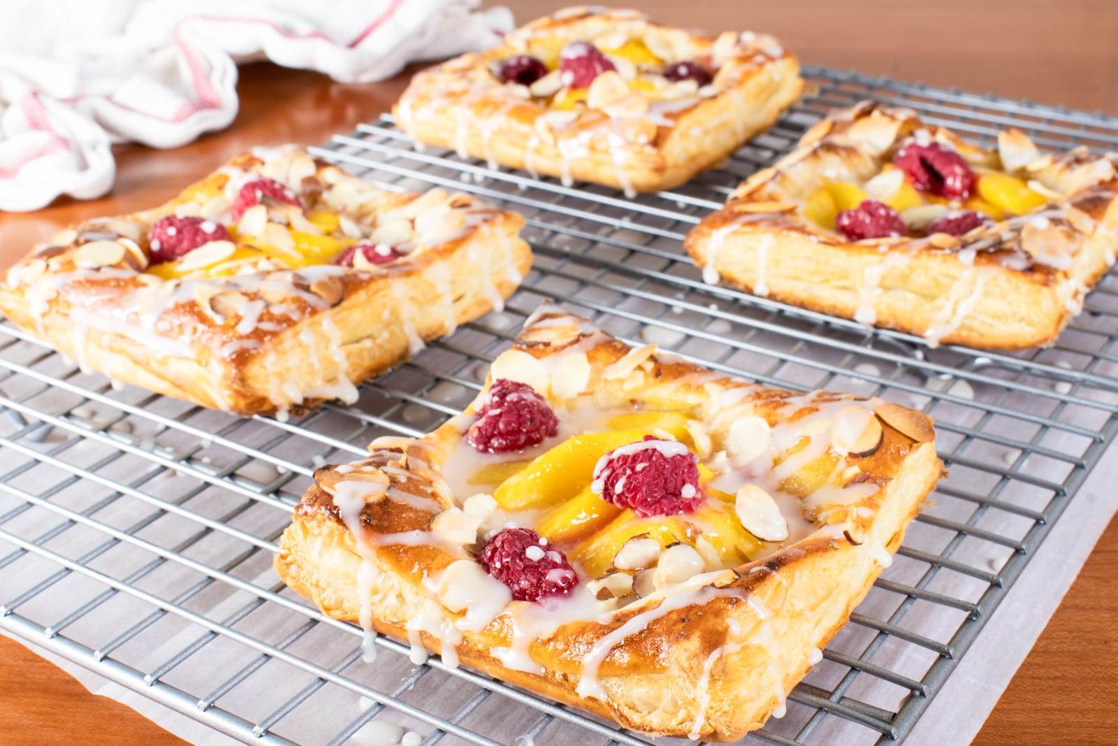 Peach and Raspberry Tartlets