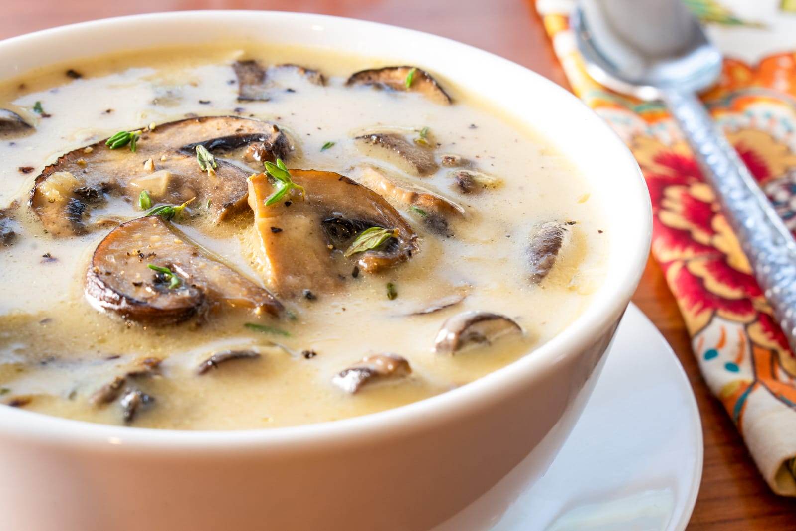 Creamy Roasted Mushroom Soup