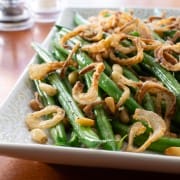Brown Butter Green Beans with Crispy Shallots and Pine Nuts