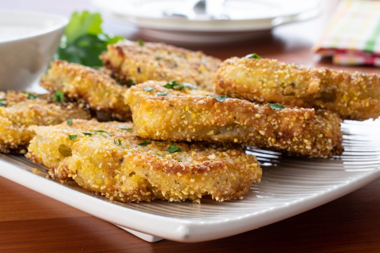 Fried Green Heirloom Tomatoes