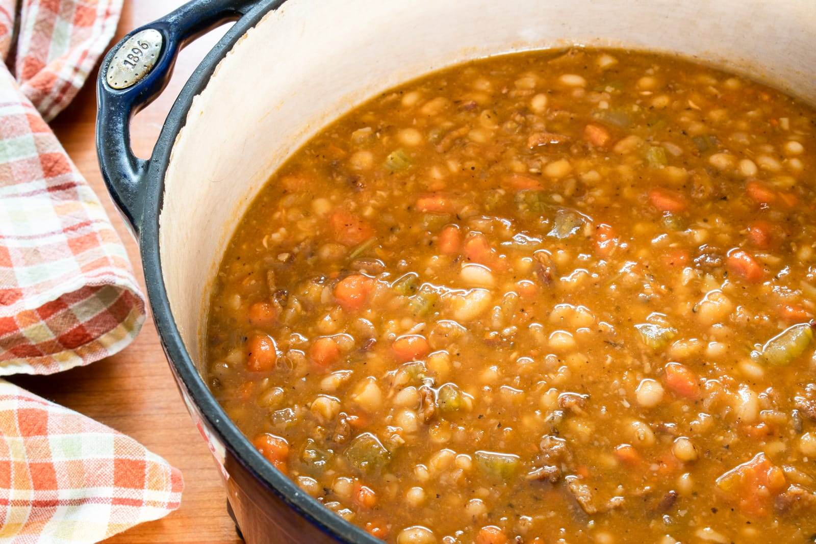 Slow-Simmered Bean with Bacon Soup