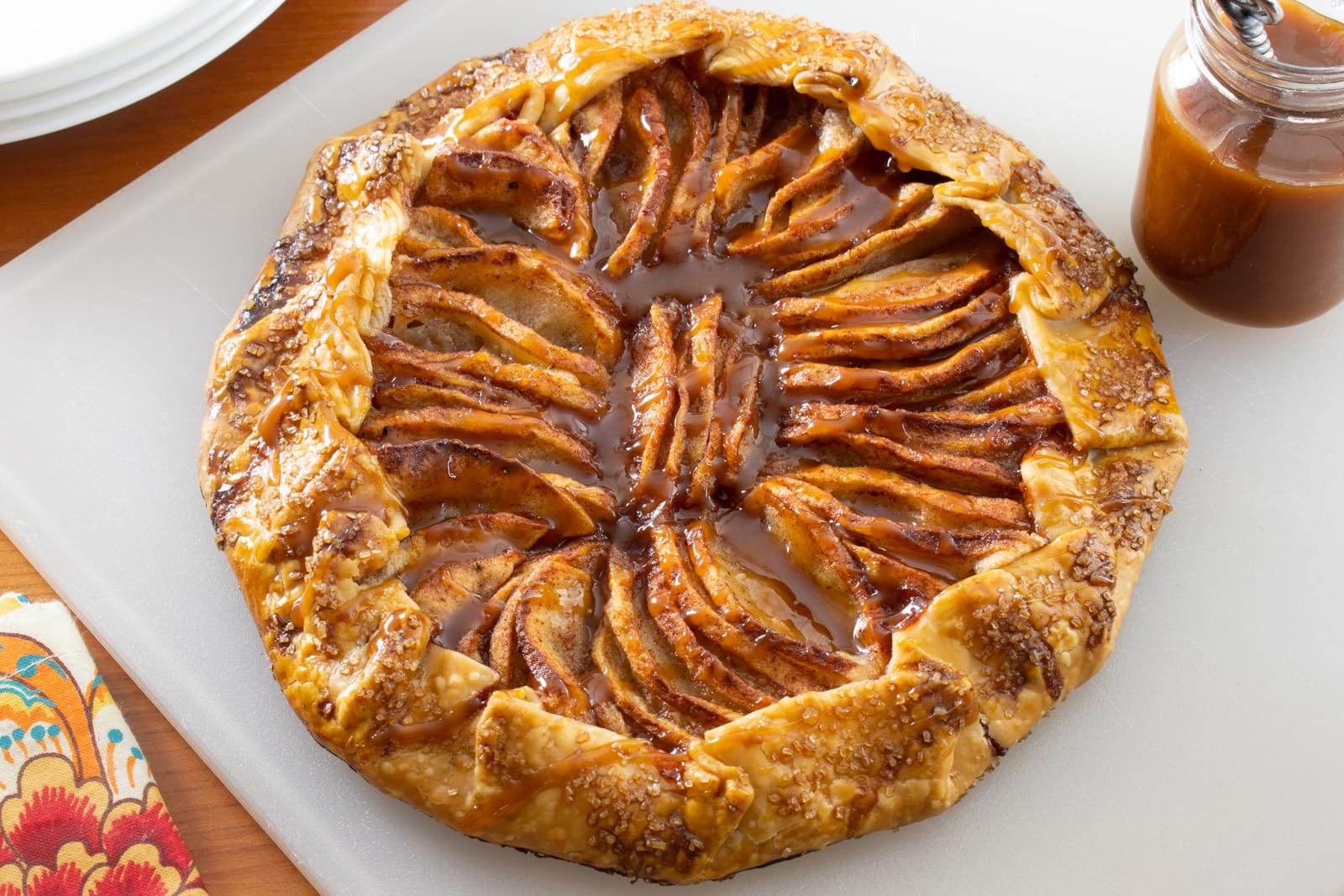 Apple Galette with Apple Cider Caramel Sauce