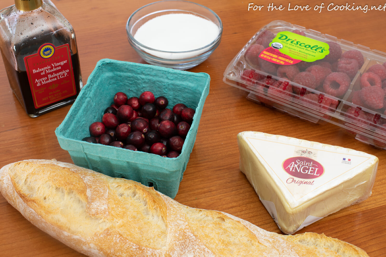 Cranberry-Raspberry Balsamic Compote and Brie Crostini