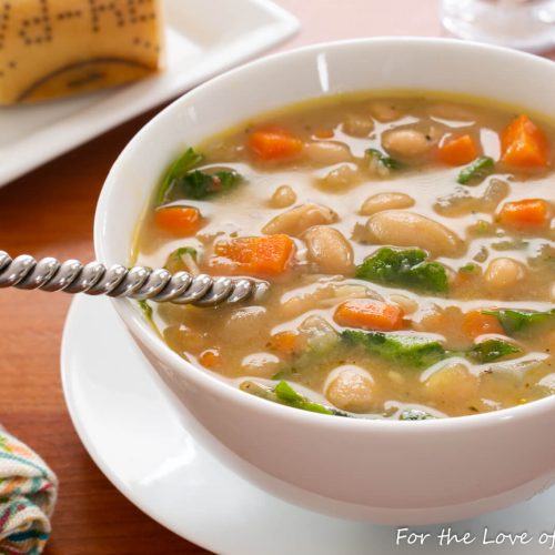 Mediterranean White Bean Soup | For the Love of Cooking