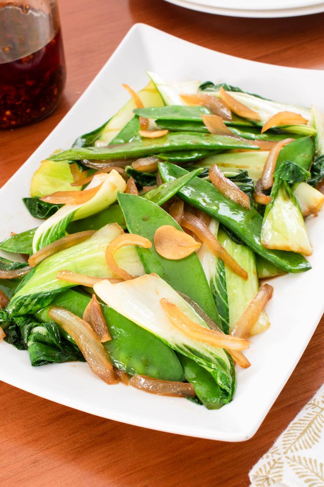 Sautéed Bok Choy with Snow Peas