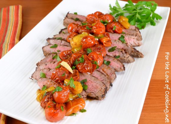 Italian Flank Steak with Balsamic Roasted Tomatoes | For the Love of ...