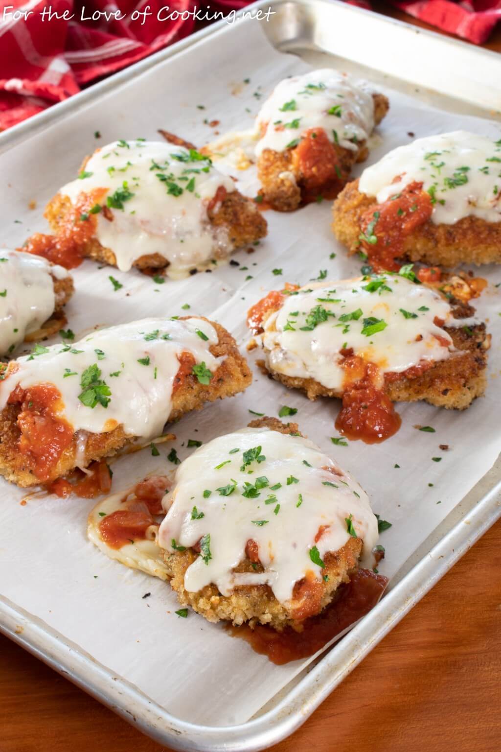 Crispy Chicken Parmesan | For the Love of Cooking
